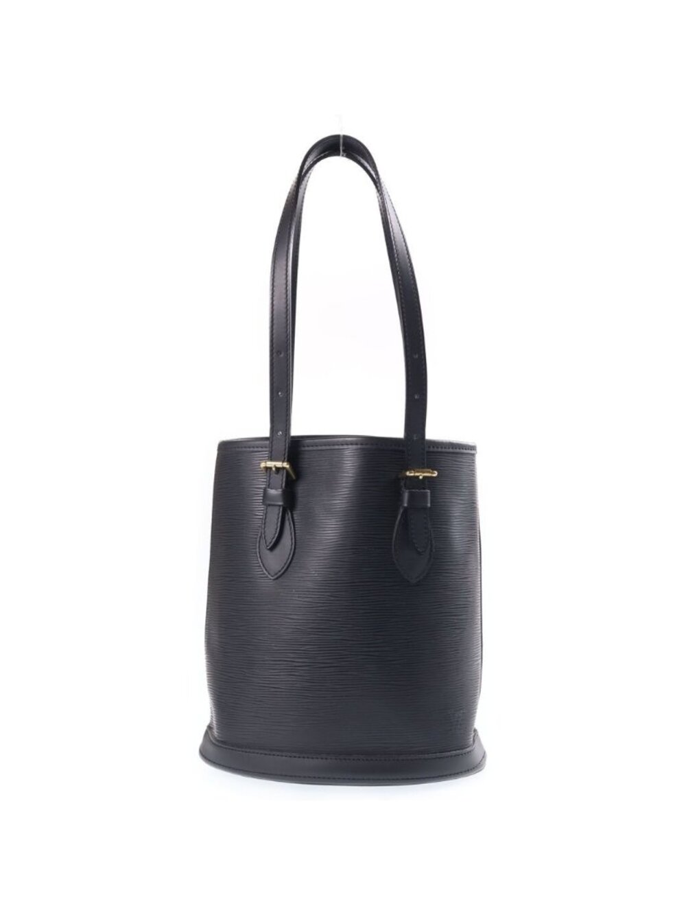 Louis Vuitton Epi Petite Bucket Handbag Black Leather Gold